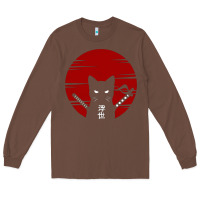 Chestnut ninja cat japanese Long Sleeve Tee - DesigneFamous
