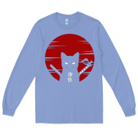 Colony Blue ninja cat japanese Long Sleeve Tee - DesigneFamous