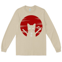 Mushroom ninja cat japanese Long Sleeve Tee - DesigneFamous