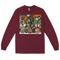 Burgundy easter Long Sleeve Tee - CowhideDigitalArt