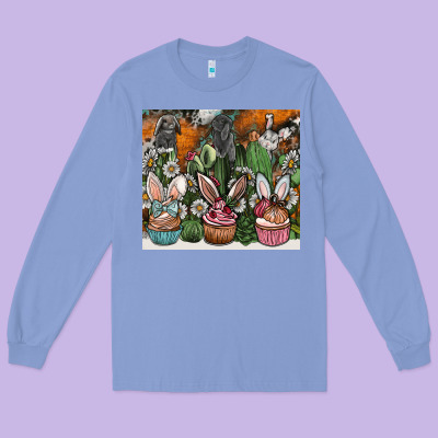 Easter Long Sleeve Tee Designed By Cowhidedigitalart