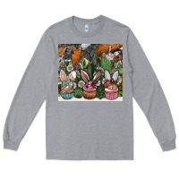 Heather Grey easter Long Sleeve Tee - CowhideDigitalArt