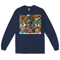 Navy easter Long Sleeve Tee - CowhideDigitalArt