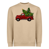 Mushroom Christmas Trees With Truck Heavyweight Sweatshirt - RanaPortraitStore