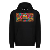 Black school bus leopard gemstone license plate Premium Hoodie - Artiststas