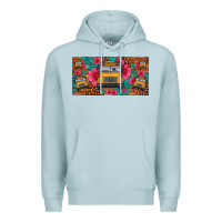 Blue Mist school bus leopard gemstone license plate Premium Hoodie - Artiststas