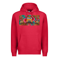 Cardinal school bus leopard gemstone license plate Premium Hoodie - Artiststas