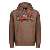 Chestnut school bus leopard gemstone license plate Premium Hoodie - Artiststas
