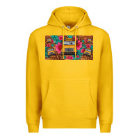 Lemon school bus leopard gemstone license plate Premium Hoodie - Artiststas