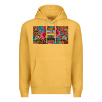 Mustard school bus leopard gemstone license plate Premium Hoodie - Artiststas