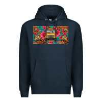 Navy school bus leopard gemstone license plate Premium Hoodie - Artiststas
