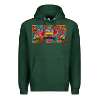 Sports Green school bus leopard gemstone license plate Premium Hoodie - Artiststas