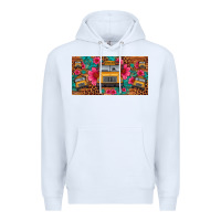 White school bus leopard gemstone license plate Premium Hoodie - Artiststas