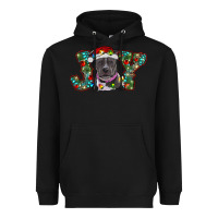 Black Christmas Pitbull Joy Heavyweight Hoodie - RanaPortraitStore