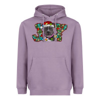 Lavender Christmas Pitbull Joy Heavyweight Hoodie - RanaPortraitStore