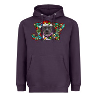Plum Christmas Pitbull Joy Heavyweight Hoodie - RanaPortraitStore