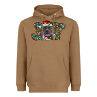 Toasted Coconut Christmas Pitbull Joy Heavyweight Hoodie - RanaPortraitStore