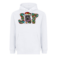 White Christmas Pitbull Joy Heavyweight Hoodie - RanaPortraitStore