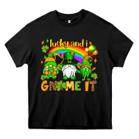 Black St. Patrick's Lucky and i gnome it Heavy Core Tee - OliviaCreatesArt