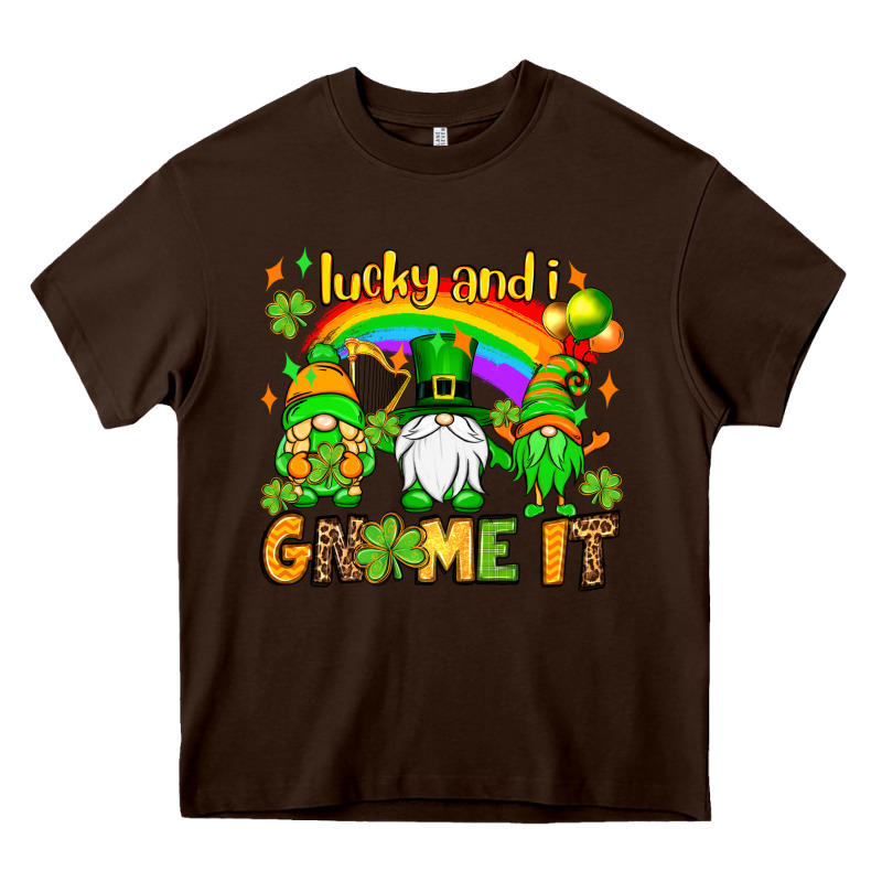St. Patrick's Lucky And I Gnome It Heavy Core Tee by OliviaCreatesArt | Teevron