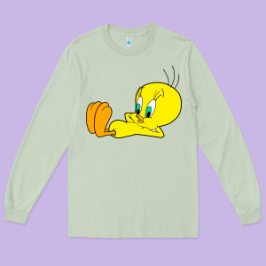 Tweety Bird Long Sleeve Tee Designed By Designefamous