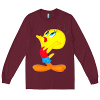 Burgundy tweety bird Long Sleeve Tee - DesigneFamous