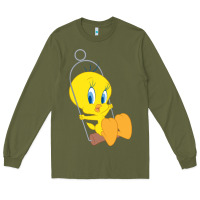 Army Green tweety bird Long Sleeve Tee - DesigneFamous