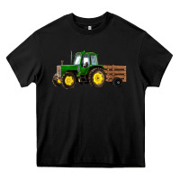 Black farm tractor Heavy Core Tee - RanaPortraitStore