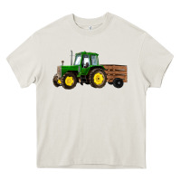 Cream farm tractor Heavy Core Tee - RanaPortraitStore
