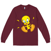 Burgundy tweety bird Long Sleeve Tee - DesigneFamous