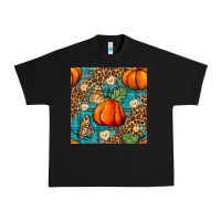 Black pumpkin and butterfly seamless pattern Urban Heavy Tee - BundleAndBundleShop