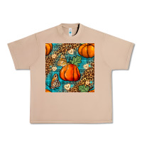Burro pumpkin and butterfly seamless pattern Urban Heavy Tee - BundleAndBundleShop