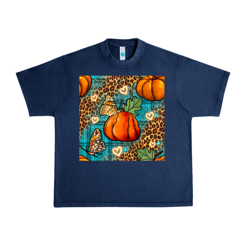 Pumpkin And Butterfly Seamless Pattern Urban Heavy Tee by BundleAndBundleShop | Teevron