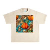 Sandshell pumpkin and butterfly seamless pattern Urban Heavy Tee - BundleAndBundleShop