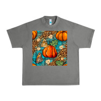 Tornado pumpkin and butterfly seamless pattern Urban Heavy Tee - BundleAndBundleShop