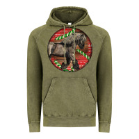 Vintage Olive Belgian Horse Christmas Vintage Hoodie - LillyAllenDesigns