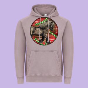 Belgian Horse Christmas Vintage Hoodie Designed By Lillyallendesigns