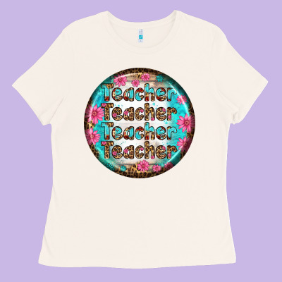 Teacher Vibe Earrings Ladies Tee Designed By Bundleandbundleshop