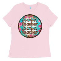 Bubblegum Pink teacher vibe earrings Ladies Tee - BundleAndBundleShop