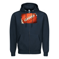 Navy American football brushstroke Zipper Hoodie - RanaPortraitStore