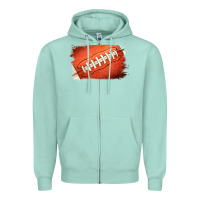 Seafoam American football brushstroke Zipper Hoodie - RanaPortraitStore