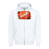 White American football brushstroke Zipper Hoodie - RanaPortraitStore