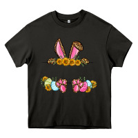 Western Easter Bunny Name Frame Heavy Core Tee | Teevron