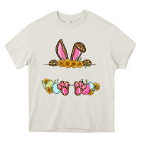 Cream Western Easter bunny name frame Heavy Core Tee - OliviaCreatesArt