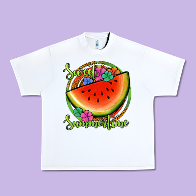 Sweet Summertime Watermelon Urban Heavy Tee Designed By Jasminsmagicworld