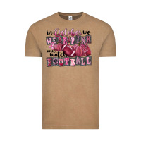 Vintage Coffee in october we wear pink and watch football Vintage Tee - FaDigitalArtStudio