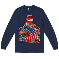 Navy america Long Sleeve Tee - CowhideDigitalArt
