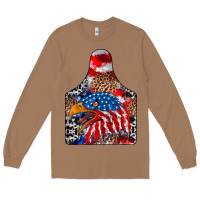 Toasted Coconut america Long Sleeve Tee - CowhideDigitalArt