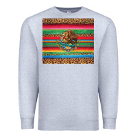 Heather Grey serape leopard mexican Premium Sweatshirt - Jasminsmagicworld