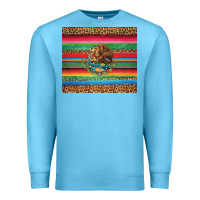 Ocean Blue serape leopard mexican Premium Sweatshirt - Jasminsmagicworld